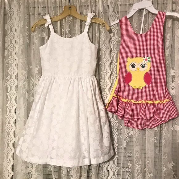 Size 7 & 6X:Dress (Sz 7), and 2-Piece Sun Suit (Sz 6X) spring summer - Picture 1 of 7